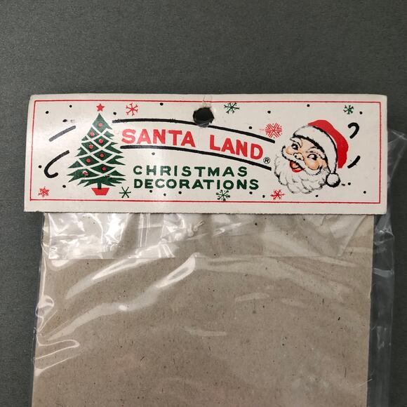 Vintage NOS 60s 70s Santa Land EUC Gold Christmas Ornament Bells on Cord Japan - Picture 7 of 10